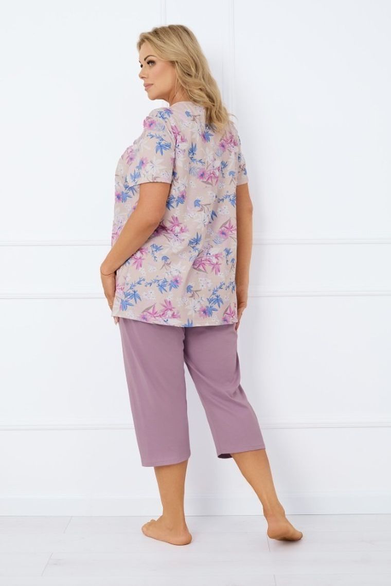 Piżama damska, fioletowa, Italian Fashion