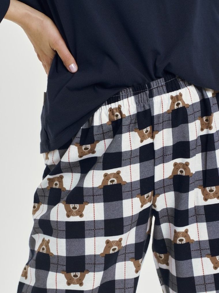 Piżama damska, granatowa, Astid, Taro