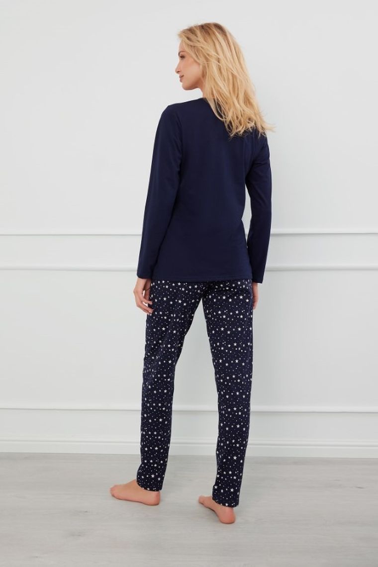 Piżama damska, granatowa, Italian Fashion