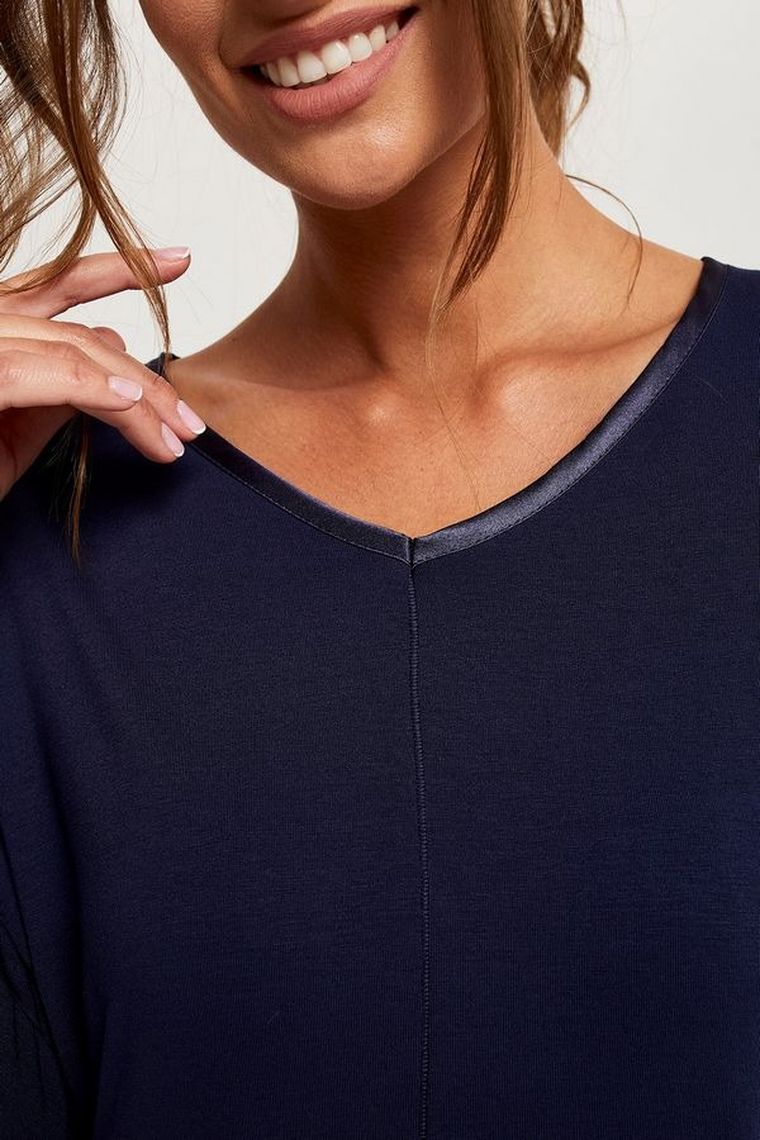 Piżama damska, granatowa, Song, Italian Fashion