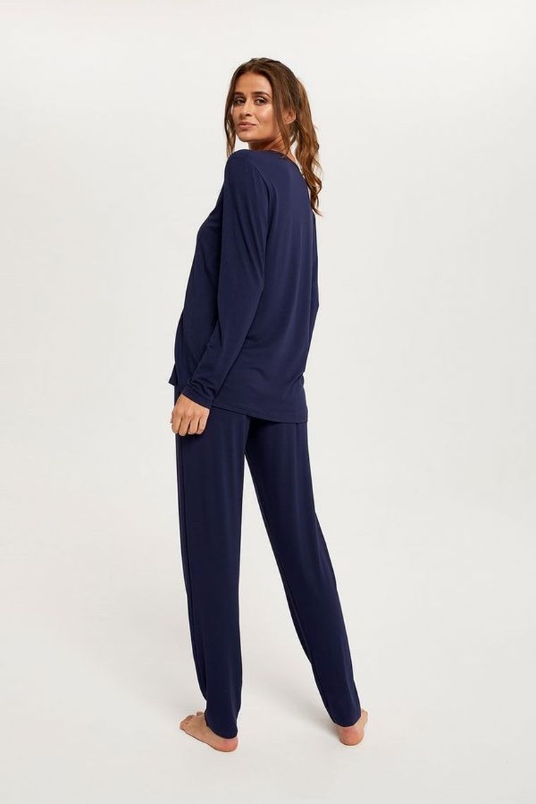 Piżama damska, granatowa, Song, Italian Fashion