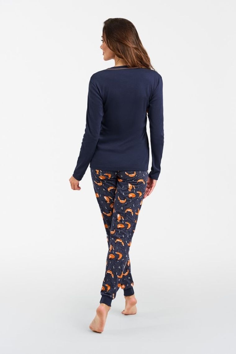 Piżama damska, granatowa, Wasilla, Italian Fashion