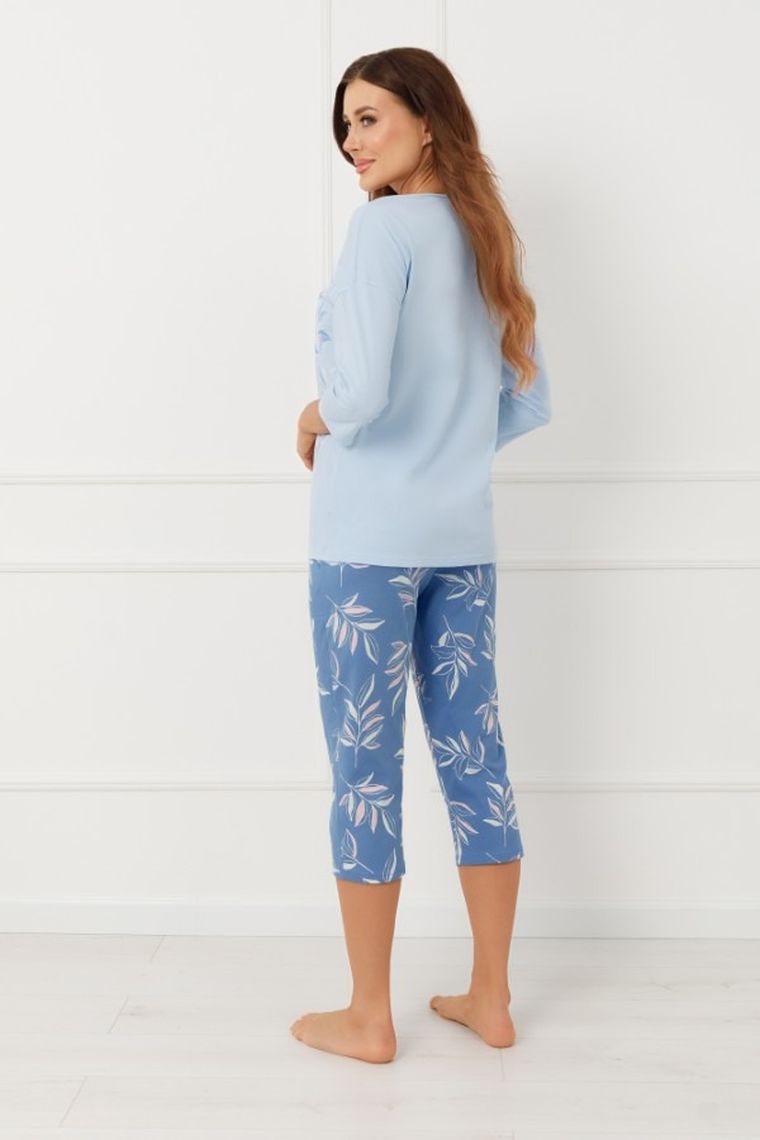 Piżama damska, niebieska, Erula, Italian Fashion