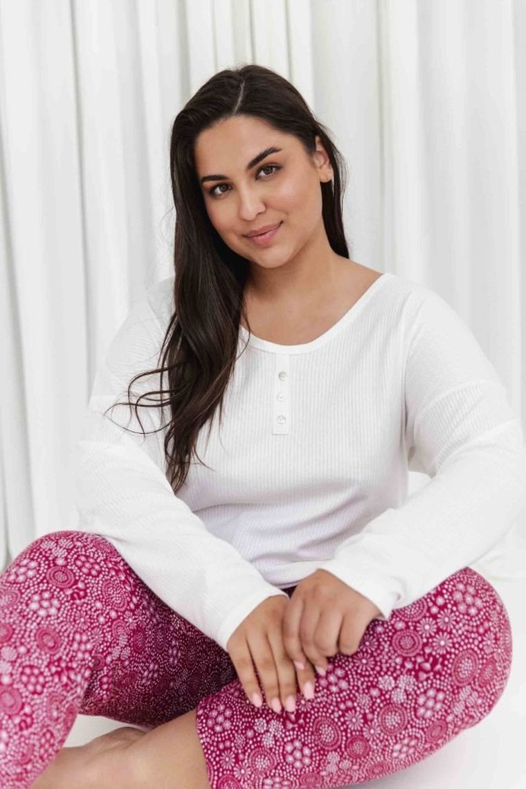 Piżama damska, plus size, mix, Estella, Taro