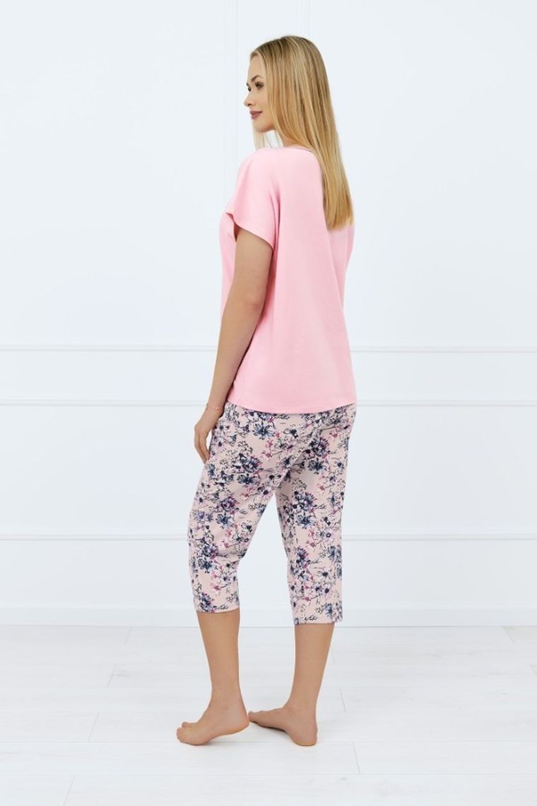 Piżama damska, plus size, różowa, Italian Fashion