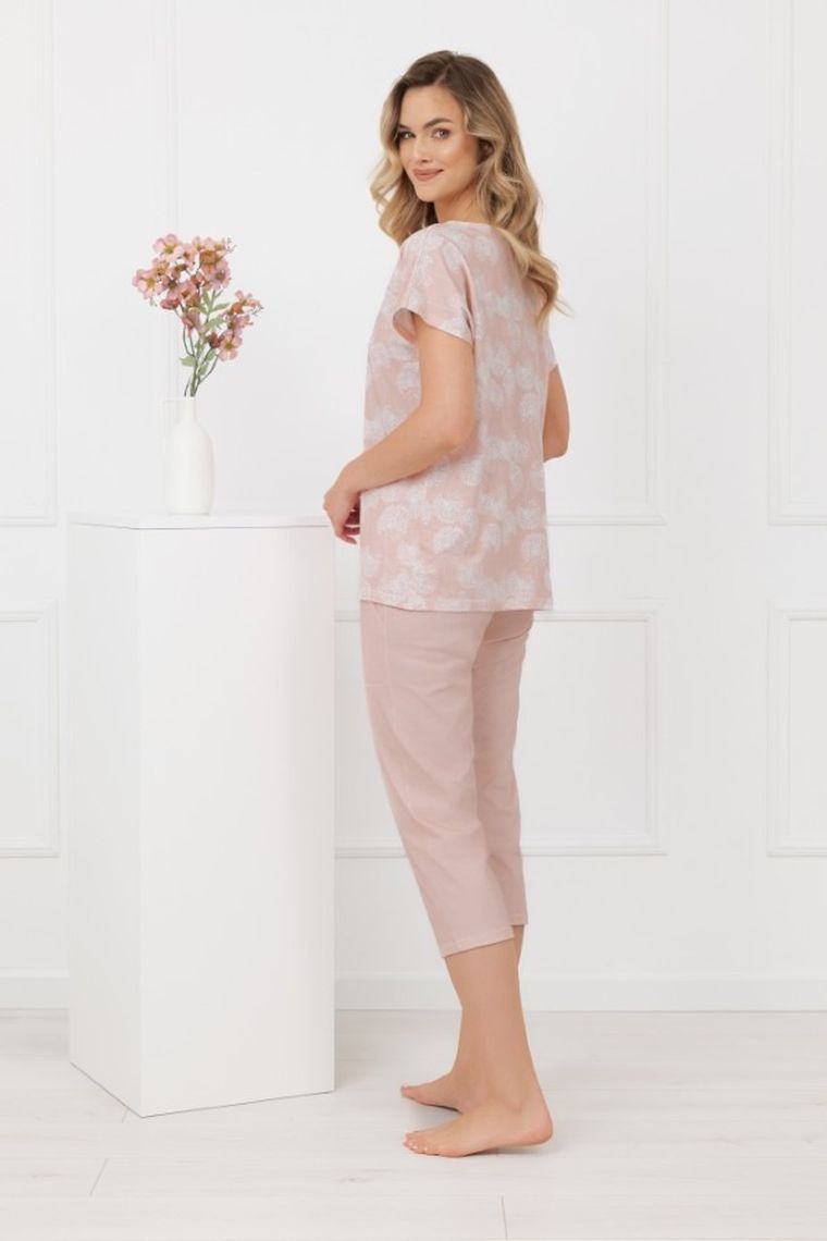 Piżama damska, różowa, Kalina, Italian Fashion