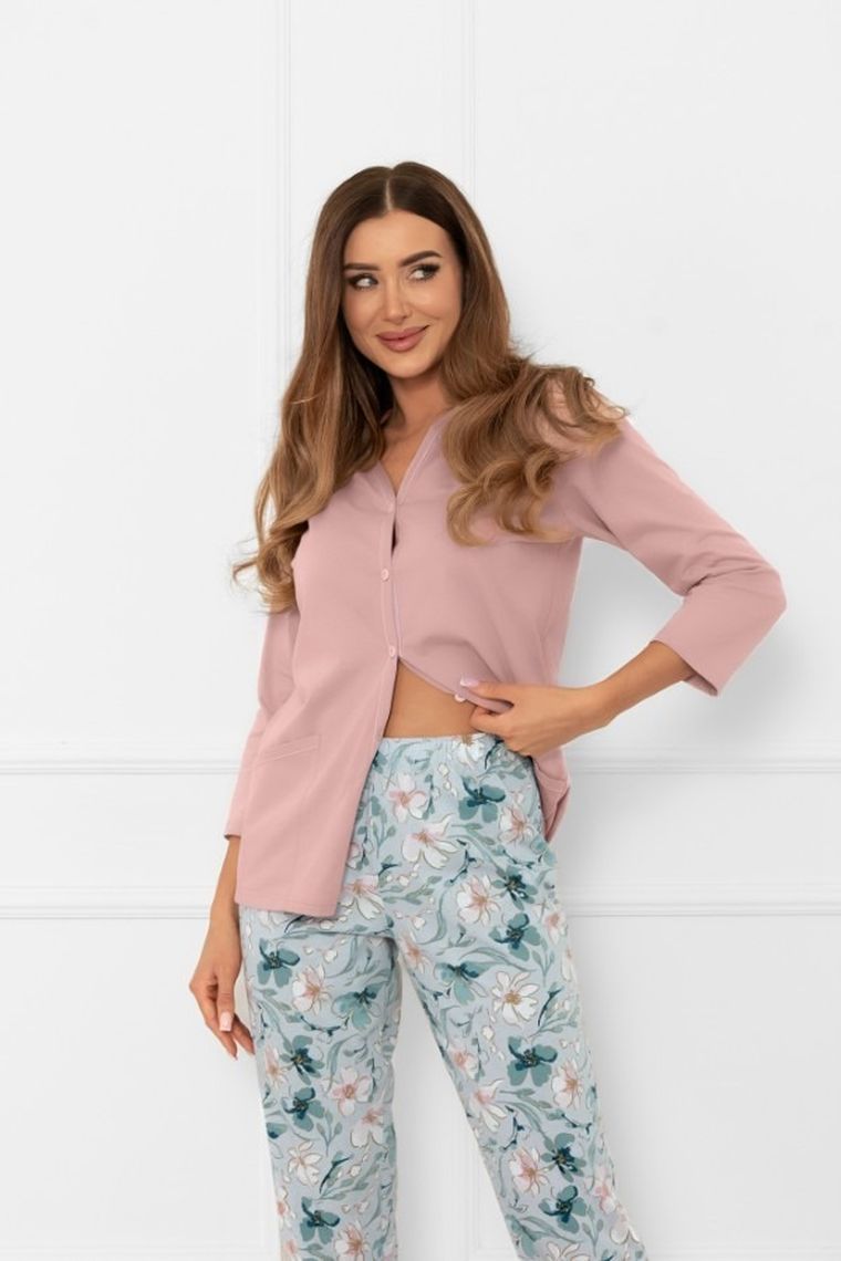 Piżama damska, różowa, Sekwoja, Italian Fashion