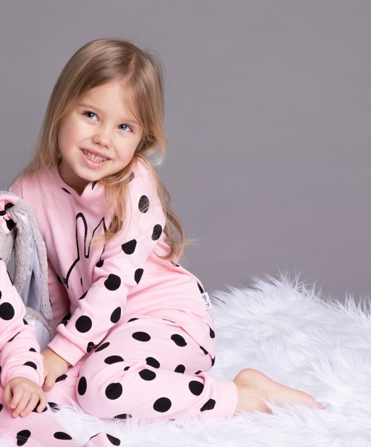 Piżama dziewczęca, różowa, Nicol