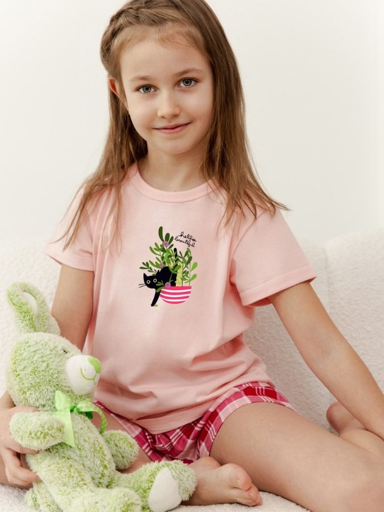 Piżama dziewczęca, różowa, Taro