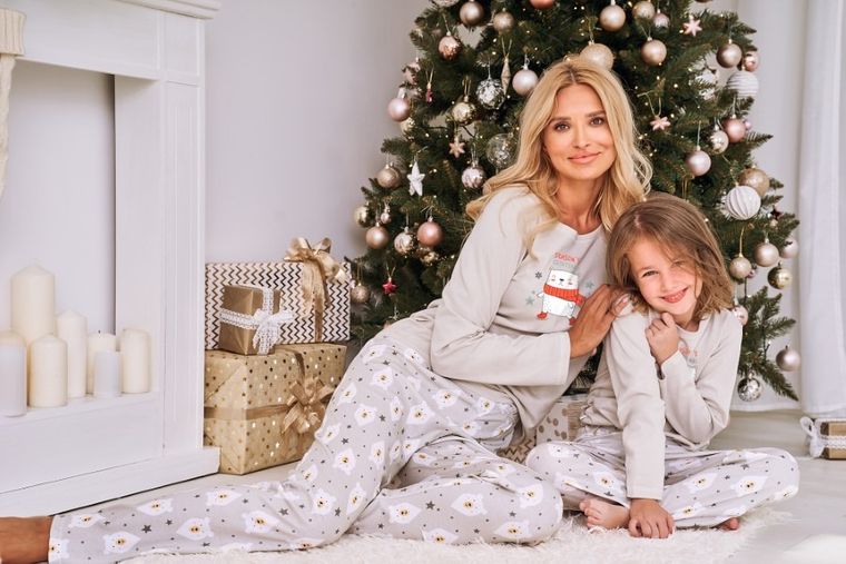 Piżama dziewczęca, szara, Aniela, Taro