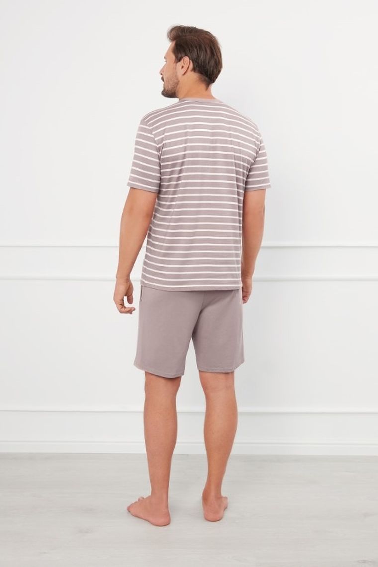 Piżama męska, beżowa, Bert, Italian Fashion