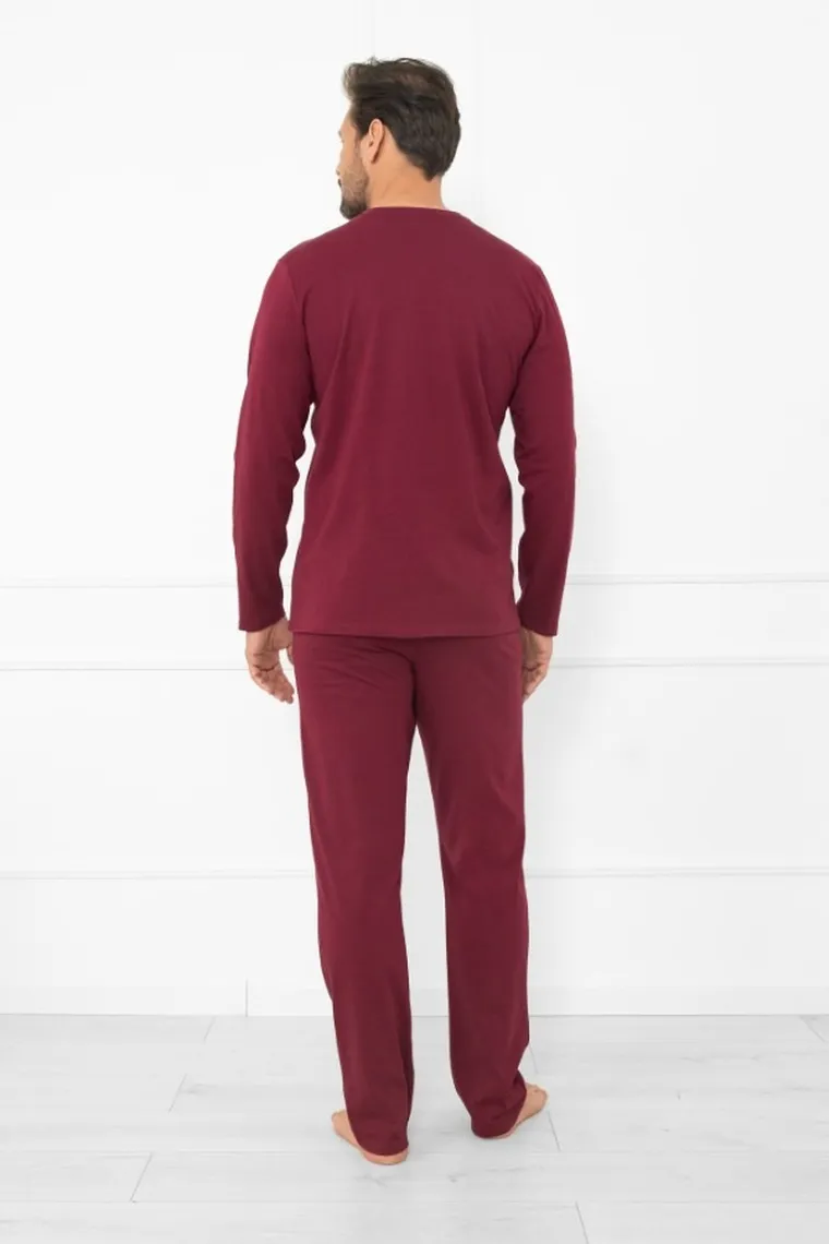 Piżama męska, bordowa, Gerard, Italian Fashion