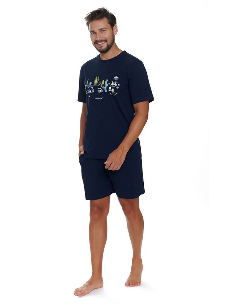 Piżama męska, granatowa, Doctor Nap