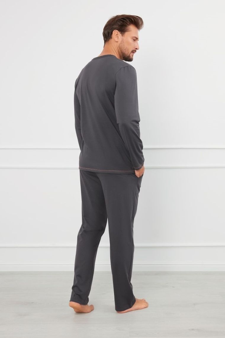 Piżama męska, plus size, szara, Italian Fashion
