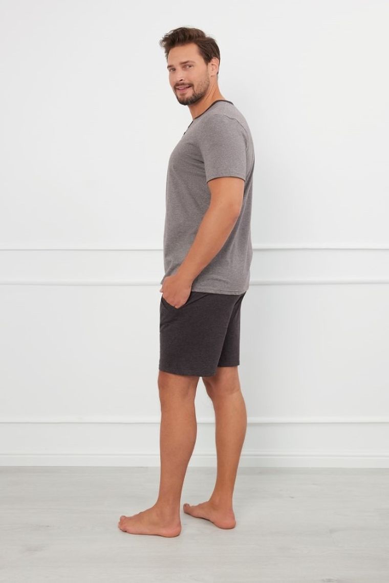 Piżama męska, szara, Juliusz, Italian Fashion