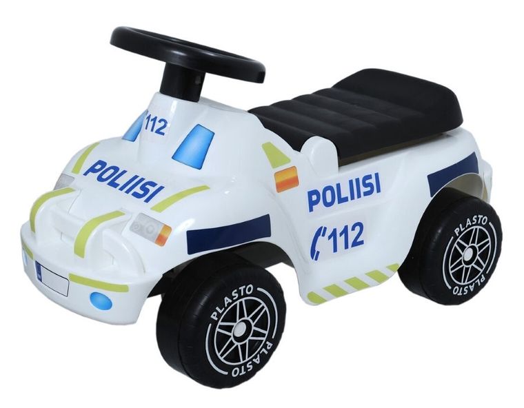 Plasto, jeździk z cichymi kołami, policja