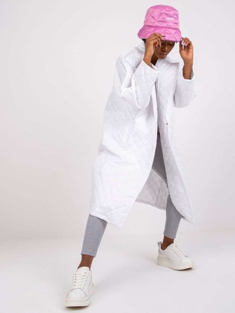 Płaszcz damski, biały, Ex Moda