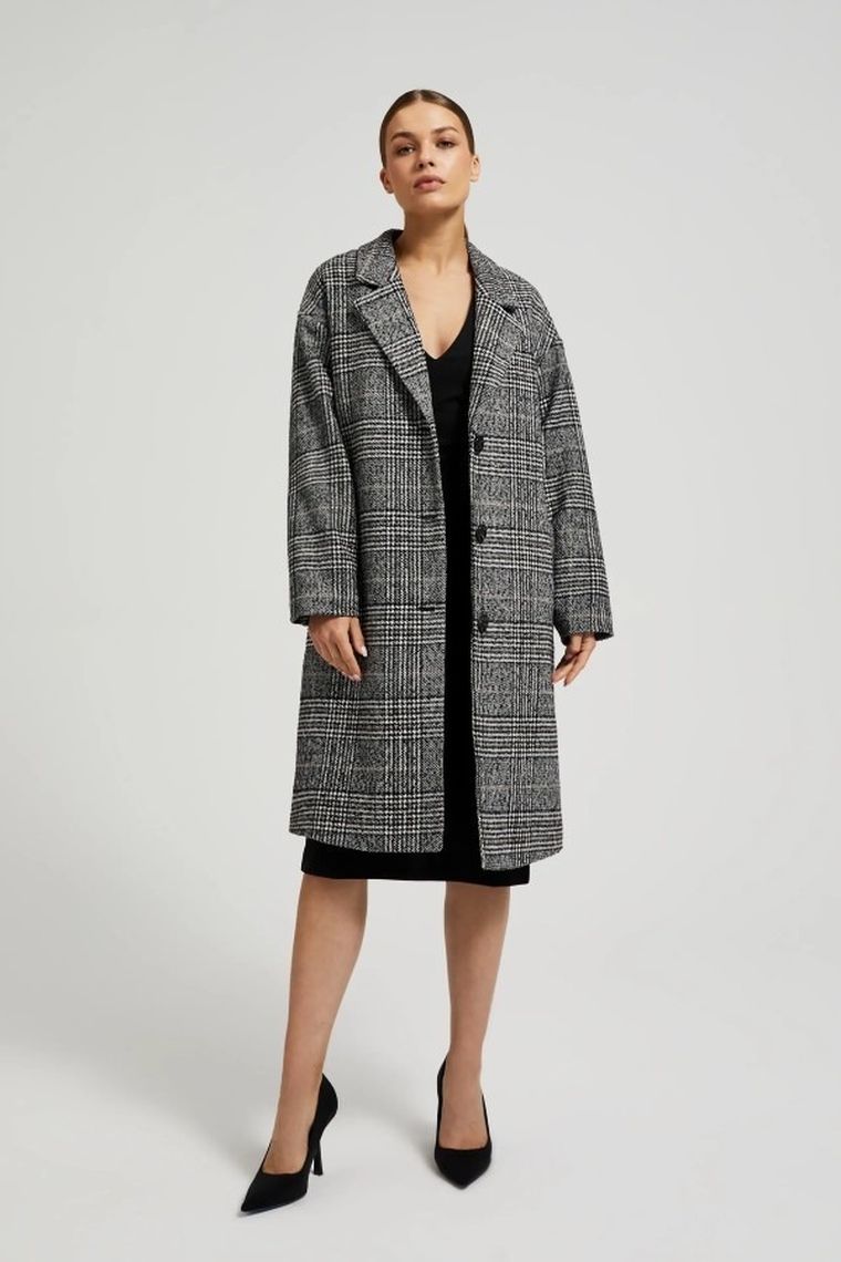 Płaszcz damski, szary, Moodo