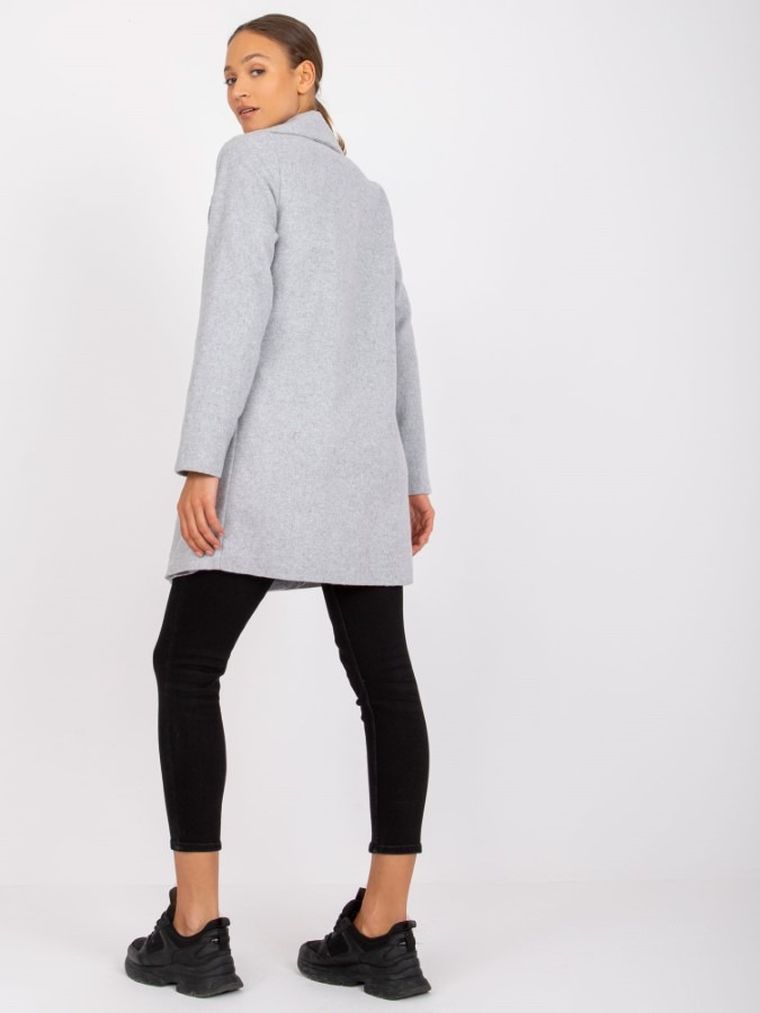 Płaszcz damski, szary, Rue Paris