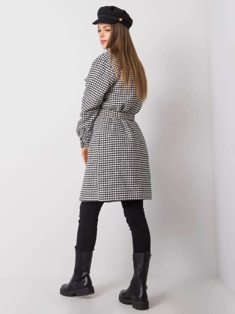 Płaszcz damski z wełną, mix, Lakerta