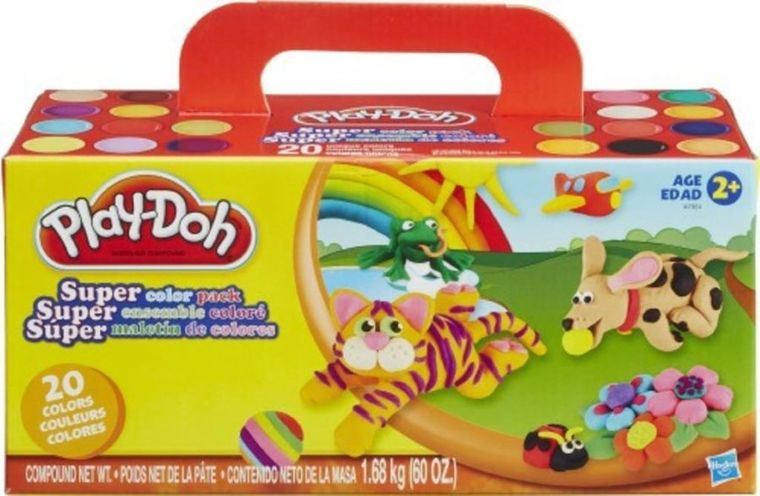 Play-Doh, Kolorowa walizka, 20 tub, zestaw