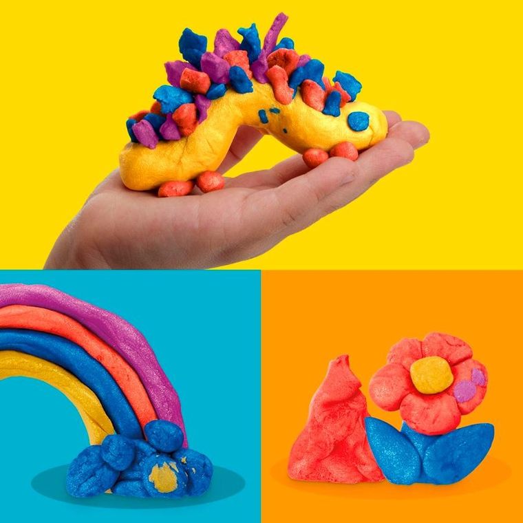 Play-Doh, Kolory metaliczne, 4 tuby, zestaw kreatywny