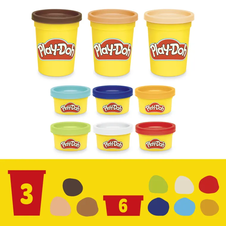 Play-Doh, Szkolne Przygody, zestaw kreatywny, 9 tub