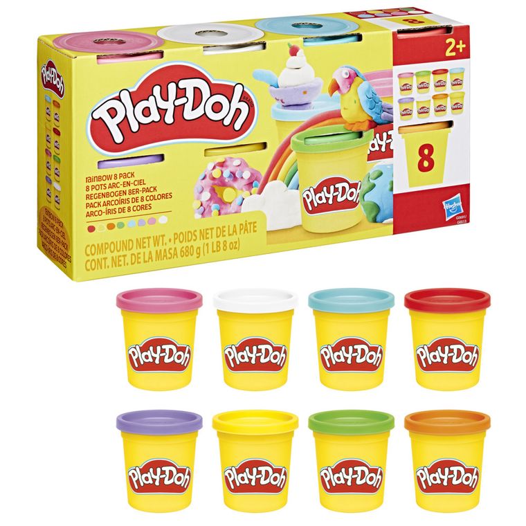 Play-Doh, Tęczowe Kolory, 8 tub