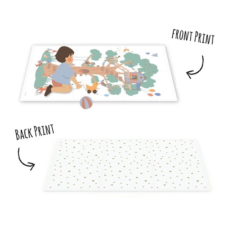 Play&Go, mata piankowa, dwustronna, Treehouse, 120-180 cm