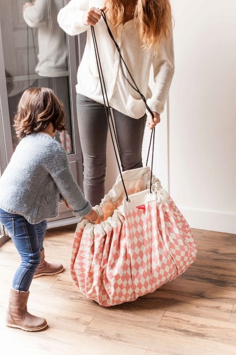 Play&Go, Romby, worek na zabawki, różowy