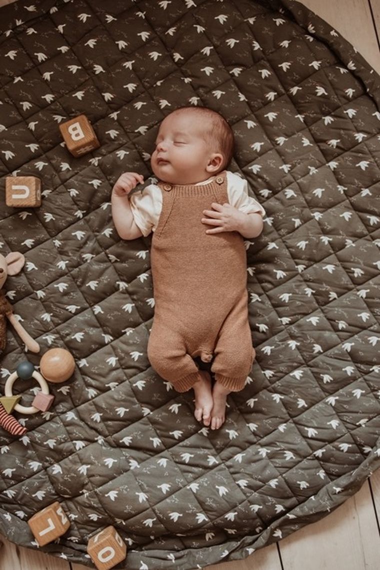 Play&Go, Soft, mata i worek na zabawki, Organic Birds, 120 cm