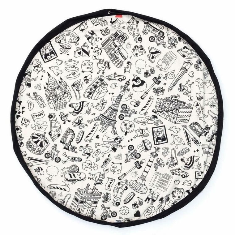 Play&Go, worek na zabawki i mata do zabawy do kolorowania, OMY, Paris, 140 cm