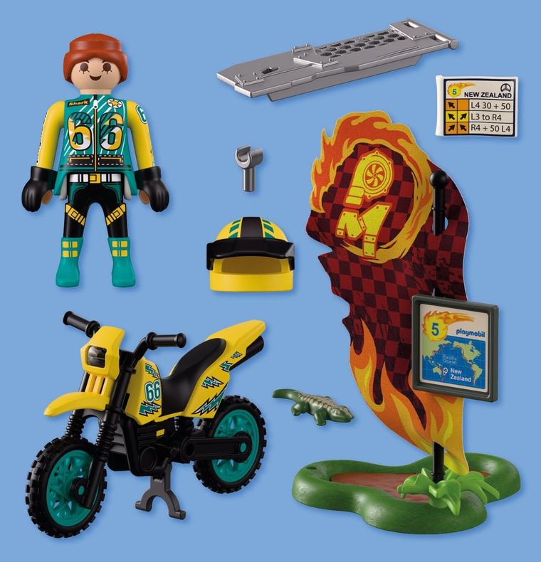 Playmobil, Cars, Terenowy motocykl, 72065
