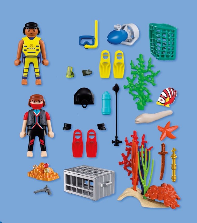Playmobil, City Action, Nurek policyjny ze skarbem, 72078