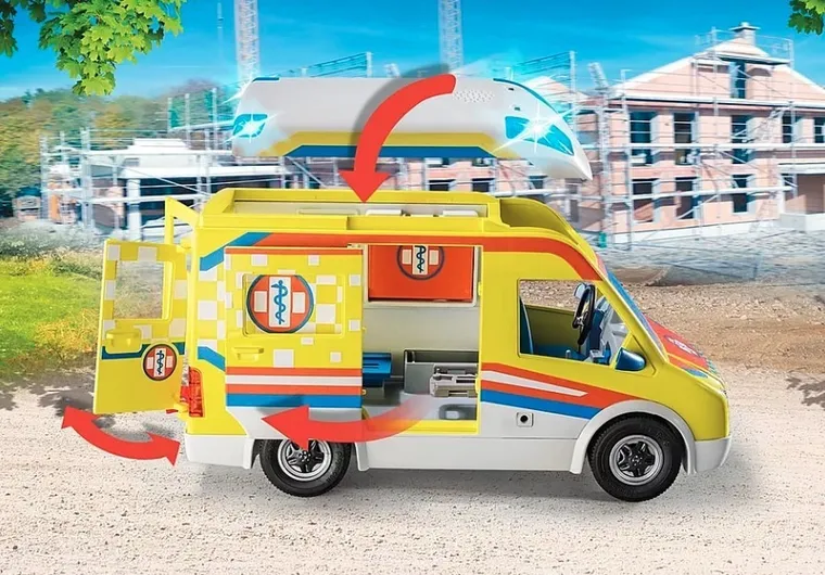 Playmobil, City Life, Karetka pogotowia ze światłem i dźwiękiem, 71202