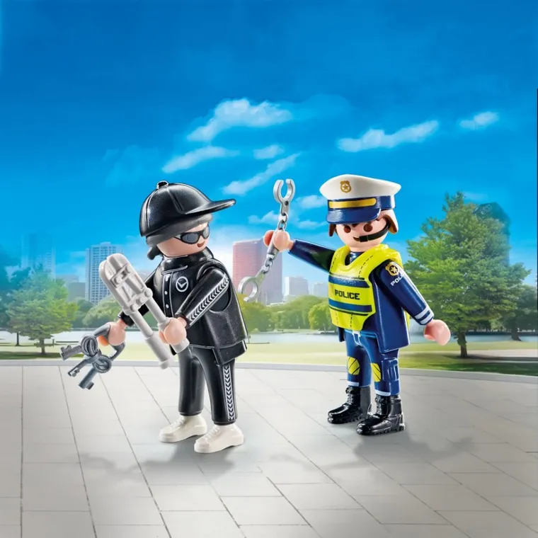 Playmobil, Duo Pack, Policjant i złodziej, 71804