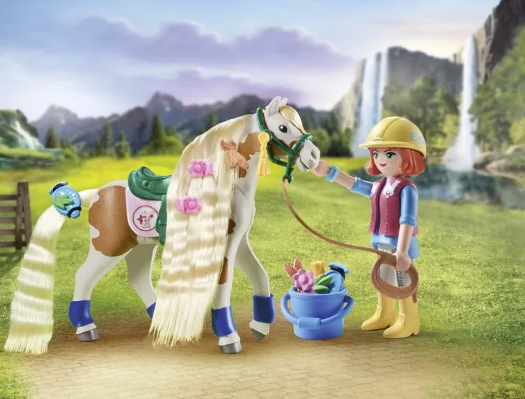 Playmobil, Horses of Waterfall, Ellie z koniem, 71639