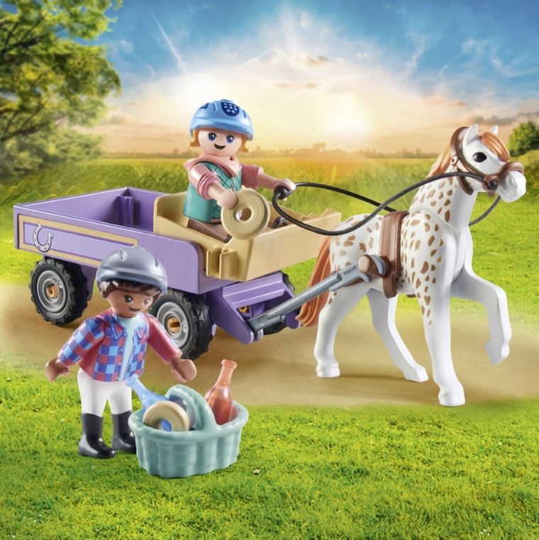 Playmobil, Horses of Waterfall, Powóz kucyków, 71496