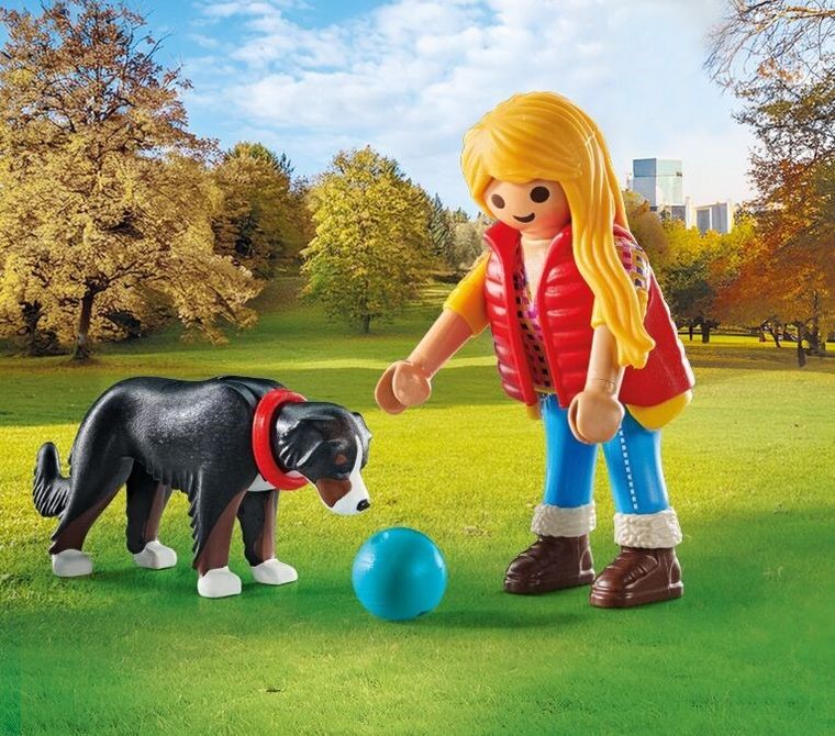 Playmobil, My Life, Dziewczynka z psem pasterskim, 71738