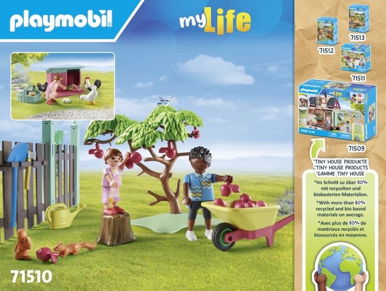 Playmobil, My Life, Mała kurza ferma w ogródku Tiny House, 71510