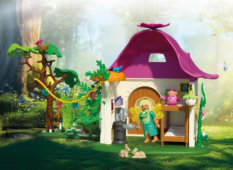 Playmobil, Princess Magic, Przytulny dom wróżek i złoty jednorożec, 71838