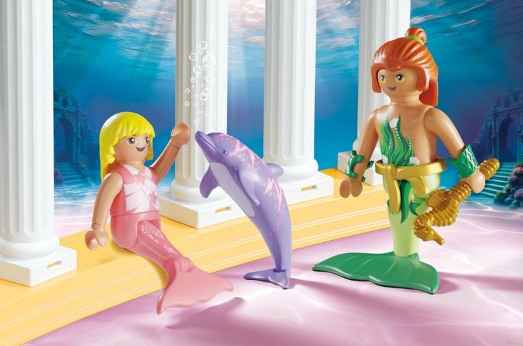 Playmobil, Princess Magic, Syrenki ze skarbem i delfinem, 71861