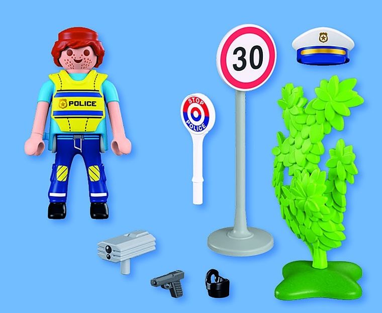 Playmobil, Special Plus, Policjant z radarem do pomiaru prędkości, 72029