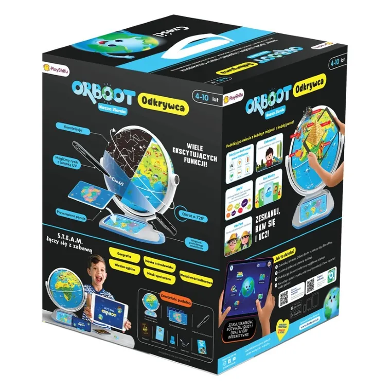 Playshifu, Orboot Odkrywca, Nasza Ziemia, globus interaktywny, średnica 25 cm