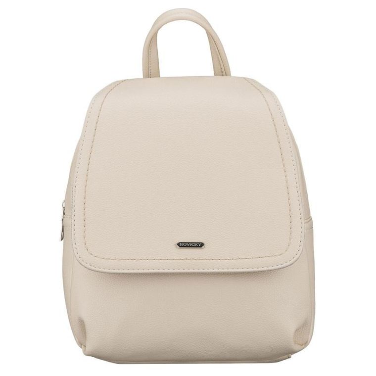 Plecak, beżowy, skóra ekologiczna, Rovicky