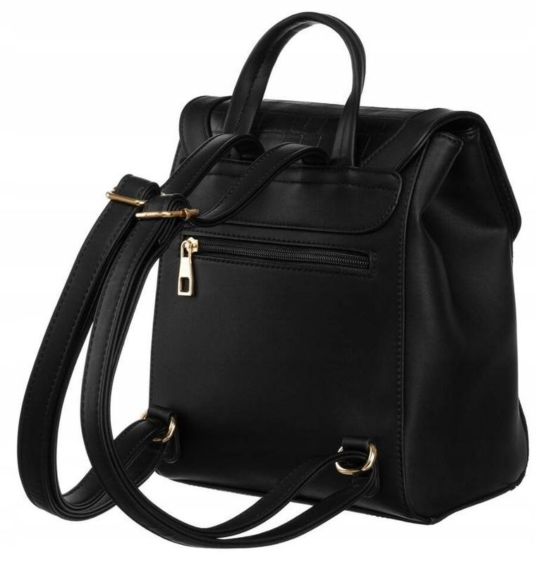 Plecak, czarny, skóra ekologiczna, Rovicky