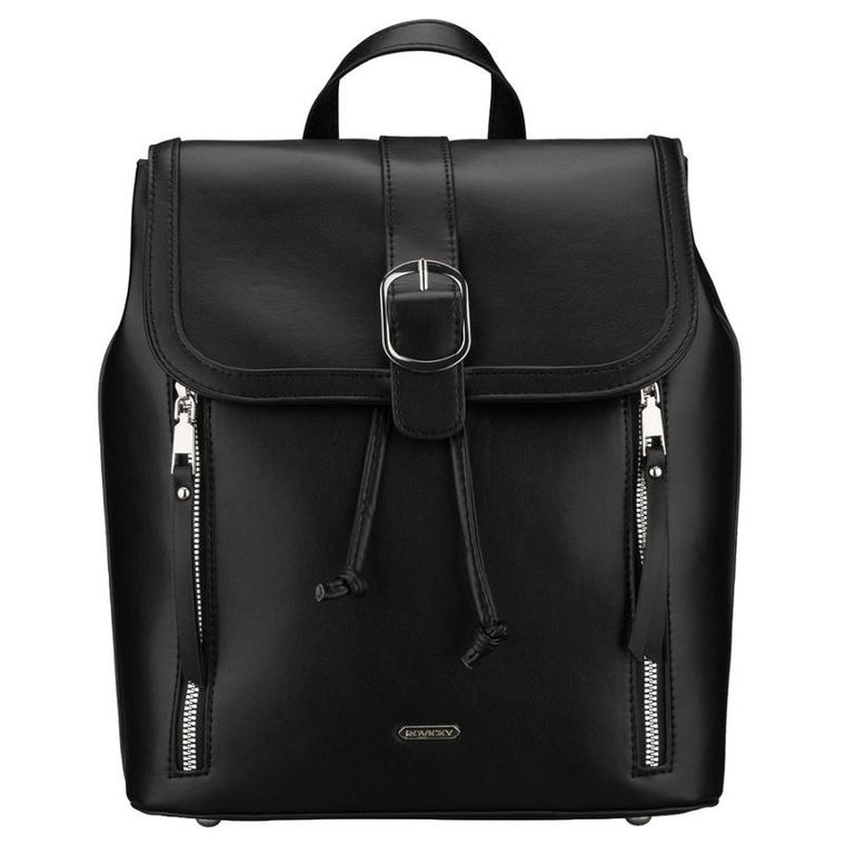 Plecak, czarny, skóra ekologiczna, Rovicky