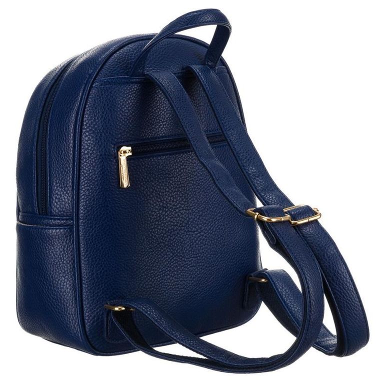 Plecak miejski, niebieski, skóra ekologiczna, Peterson