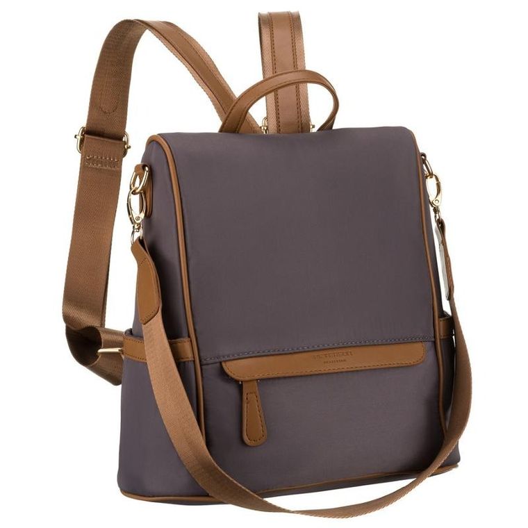 Plecak miejski, szary, skóra ekologiczna, Peterson