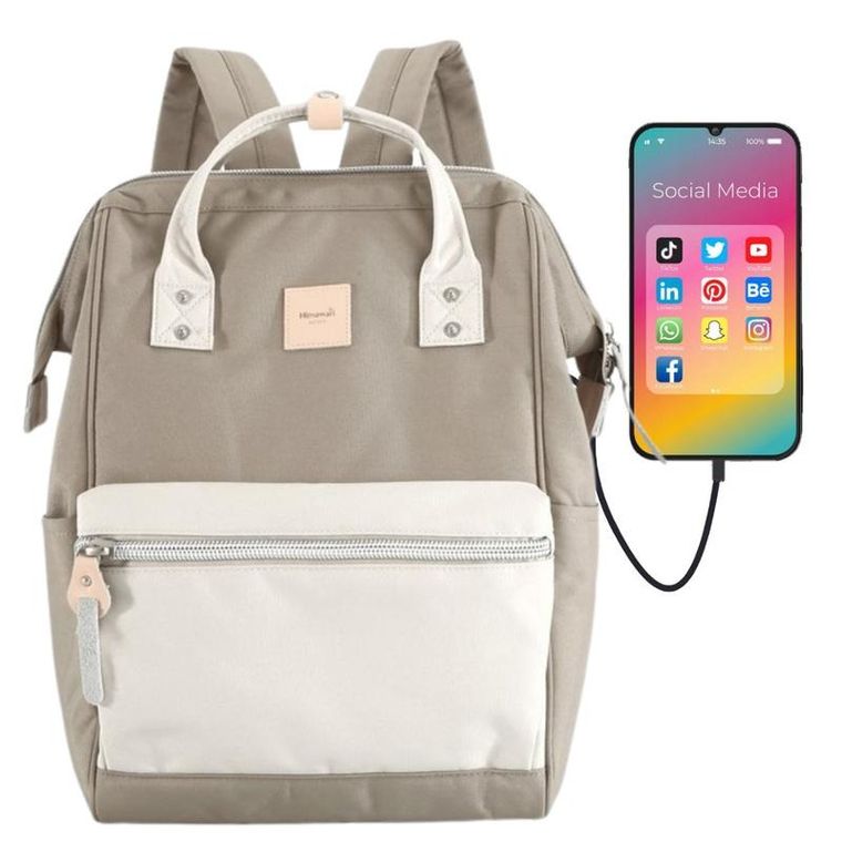 Plecak na laptopa, beżowy, Himawari